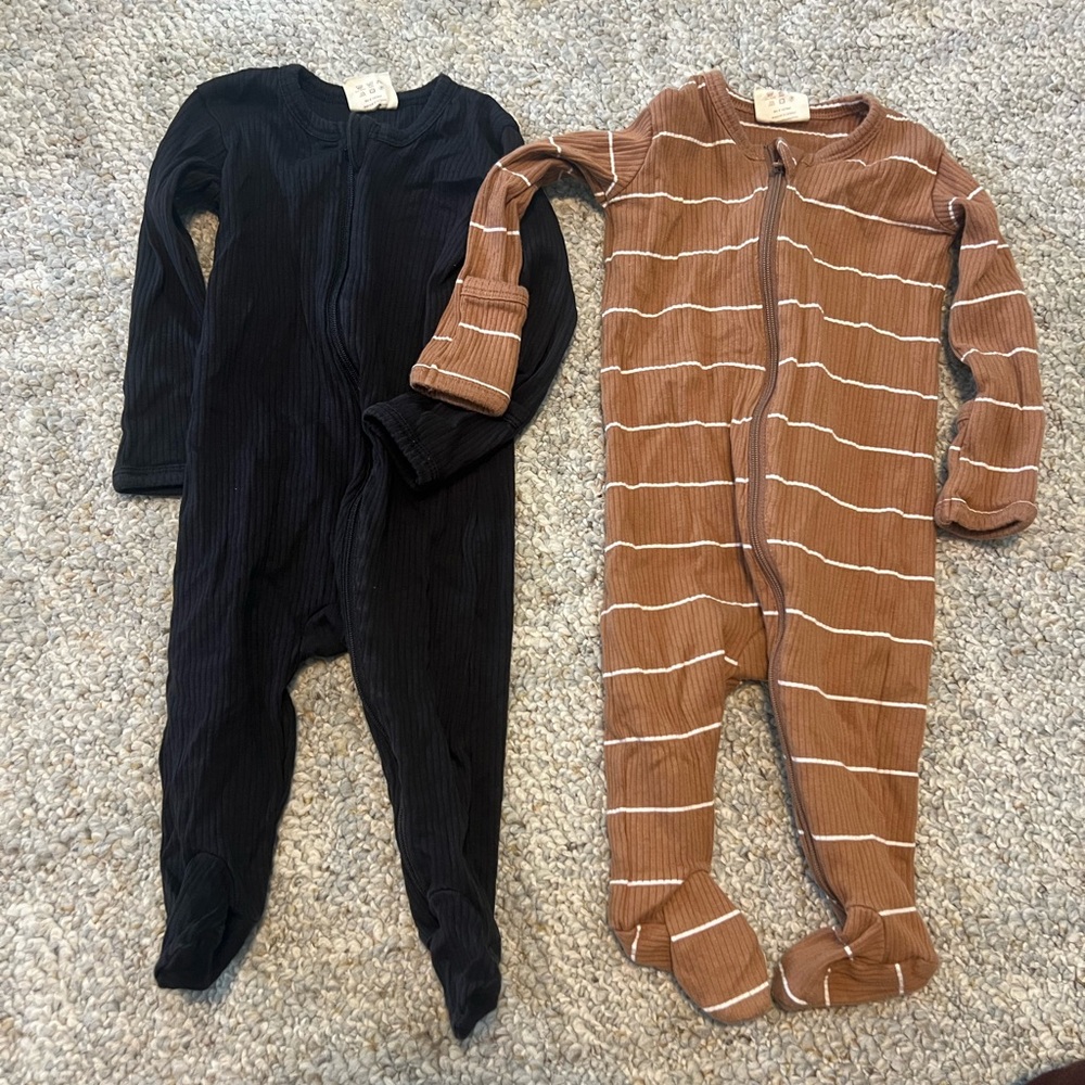 Ribbed Zip One-Piece Sleepers